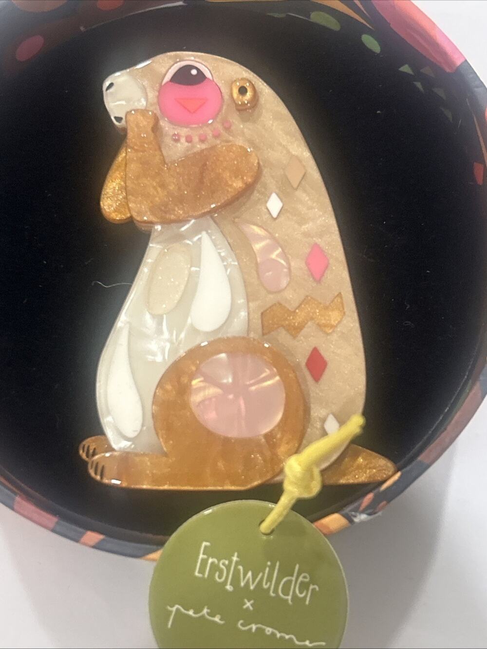 ERSTWILDER BROOCH - THE PRUDENT PRAIRIE DOG. NIB. PETE CROMER